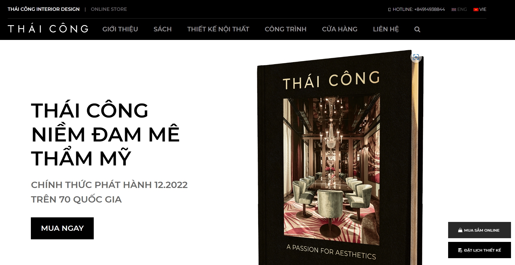 Ví dụ về Website Thái Công Interior Design