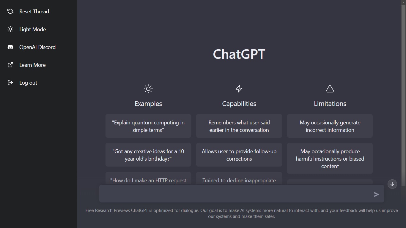 Ví dụ về Chat GPT (Nguồn: Internet)