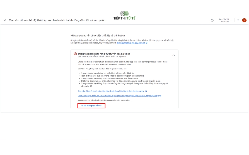 khắc phục lỗi trình bày sai trang web cần cải thiện