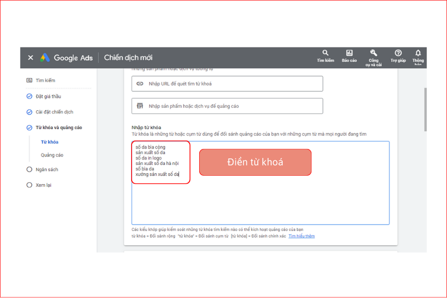 Thực hành tạo quảng cáo tìm kiếm Google Ads 