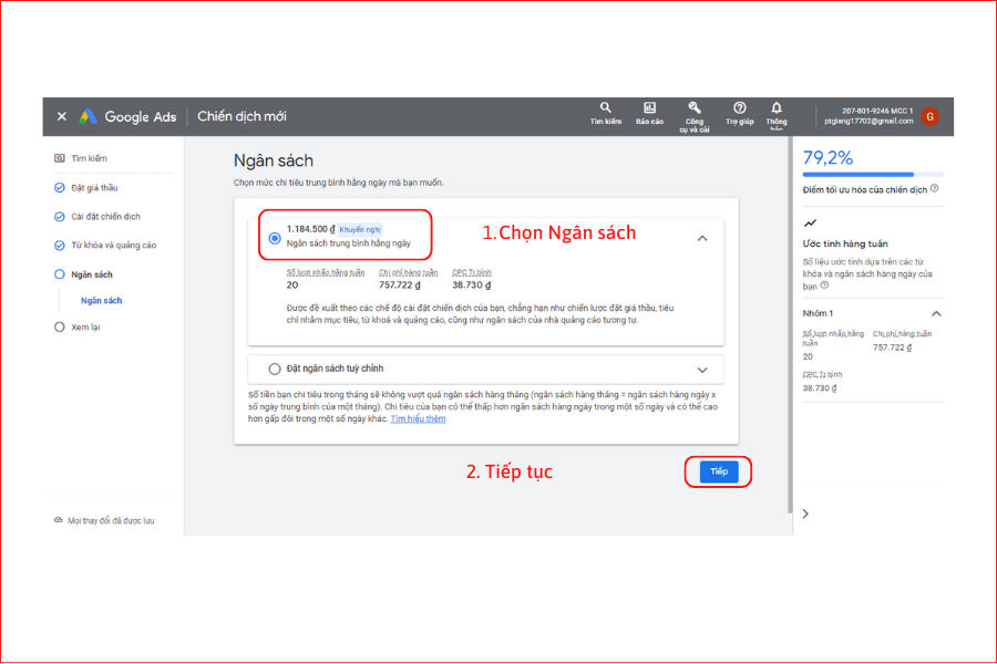 Thực hành tạo quảng cáo tìm kiếm Google Ads 