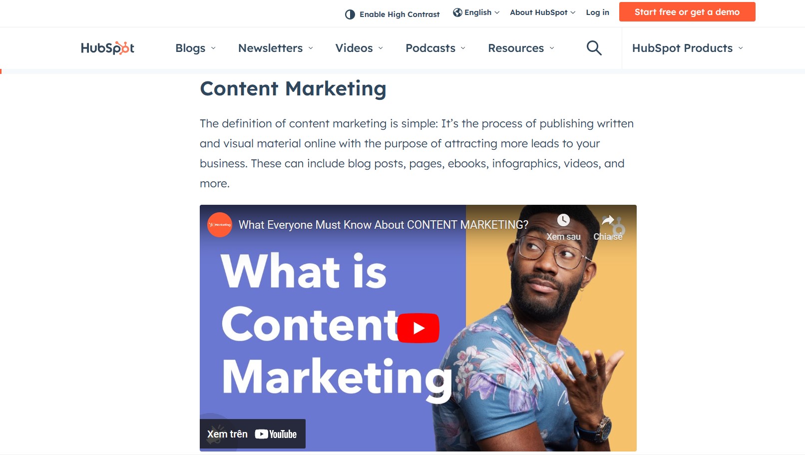 Ví dụ về MLG (Nguồn: HubSpot)