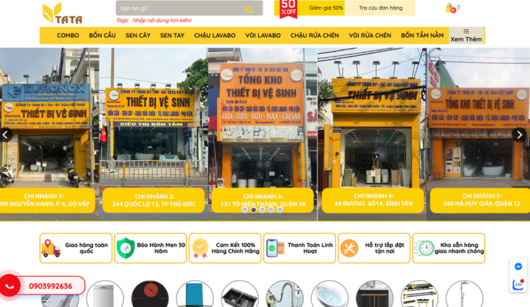 Triển khai Google Ads cho Tổng kho Thiết bị vệ sinh TATA